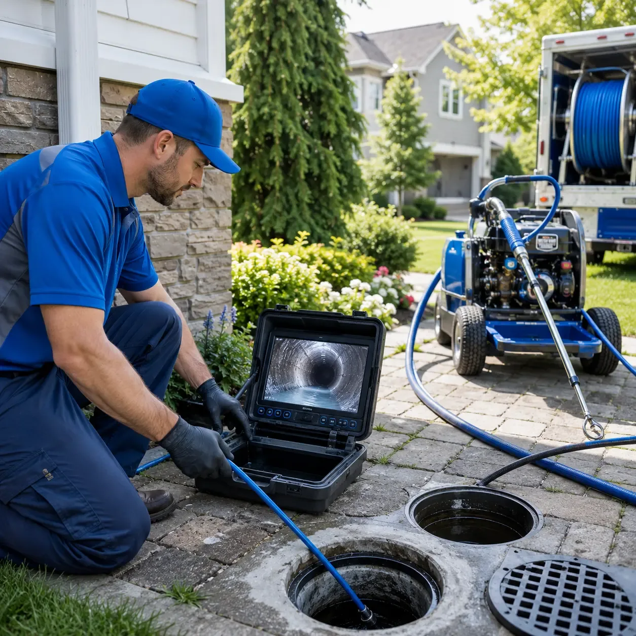 Outdoor drain cleaning professionals serving Conklin, MI
