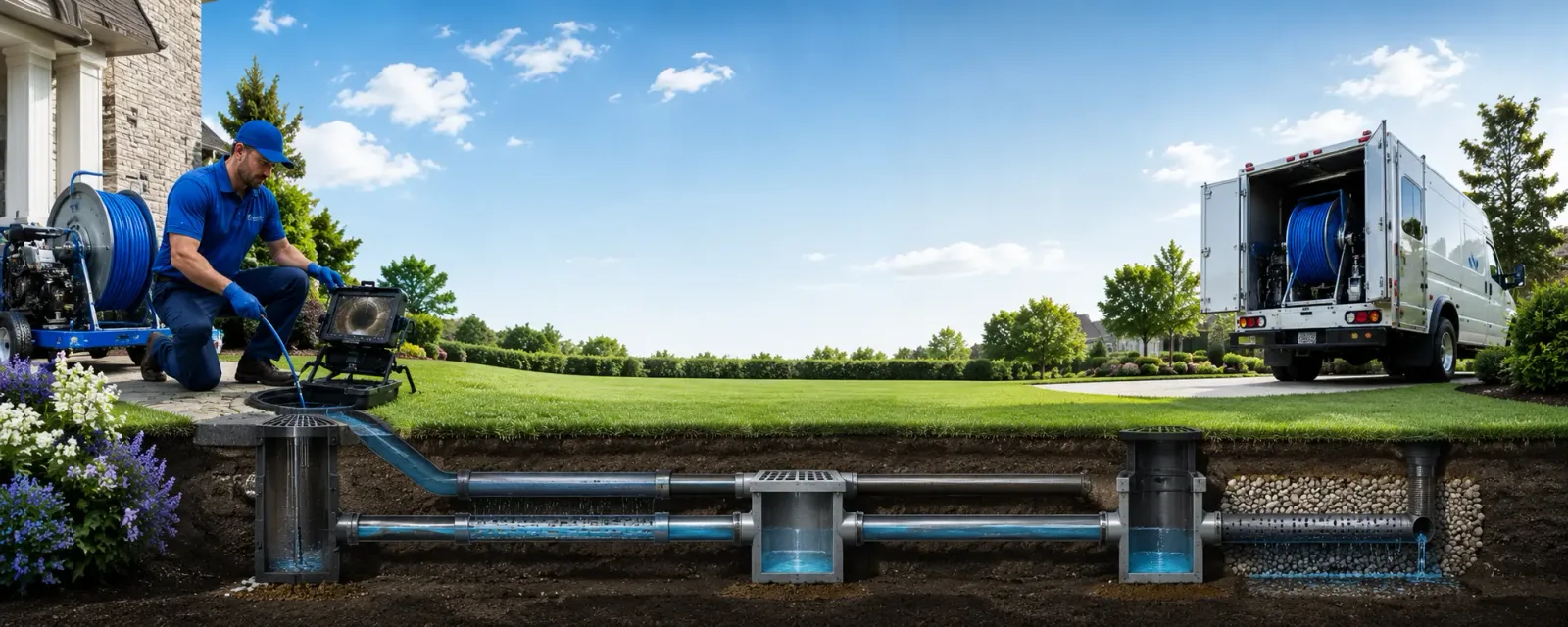 Outdoor drain cleaning information for Conklin, MI