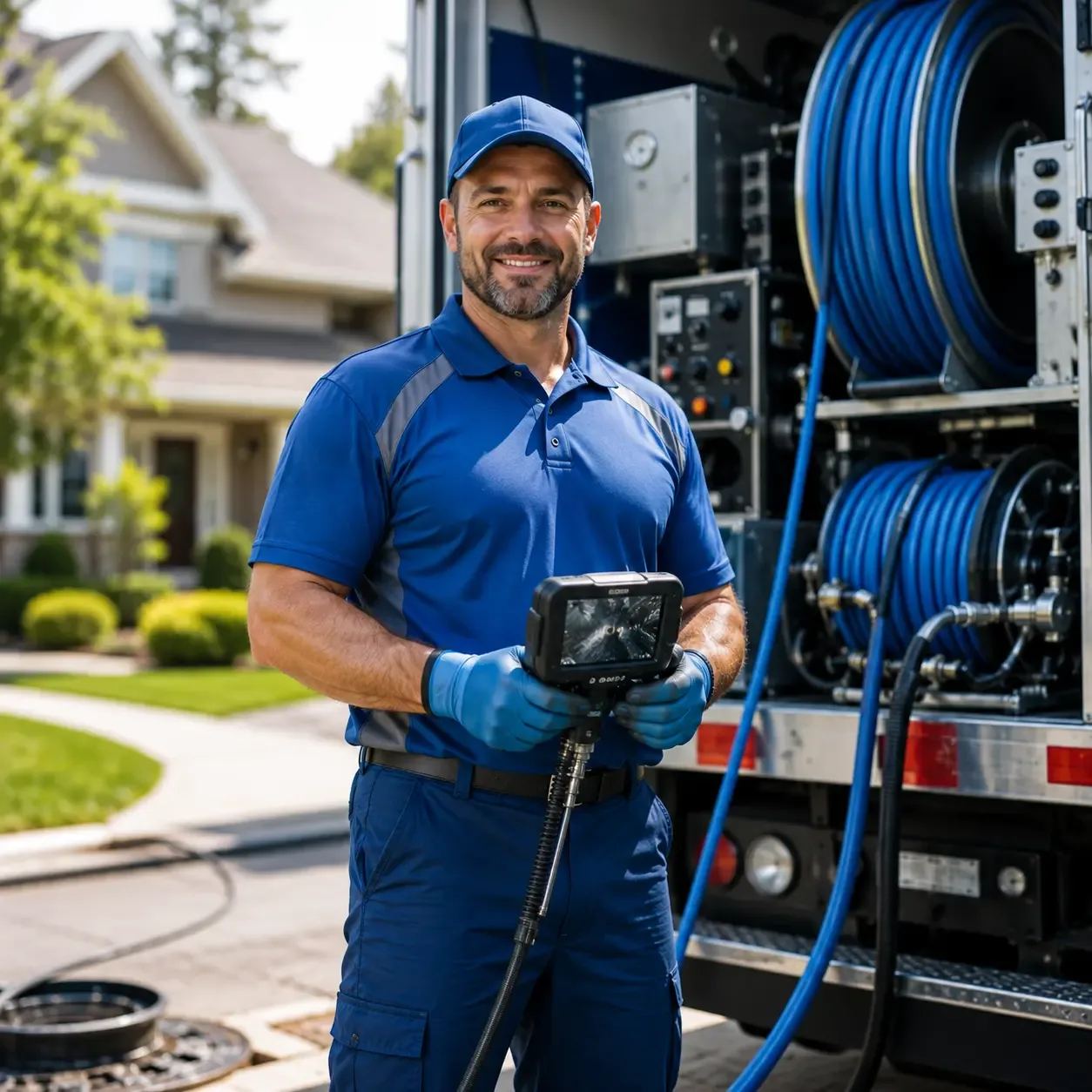 Local outdoor drain cleaning specialists in Conklin, MI